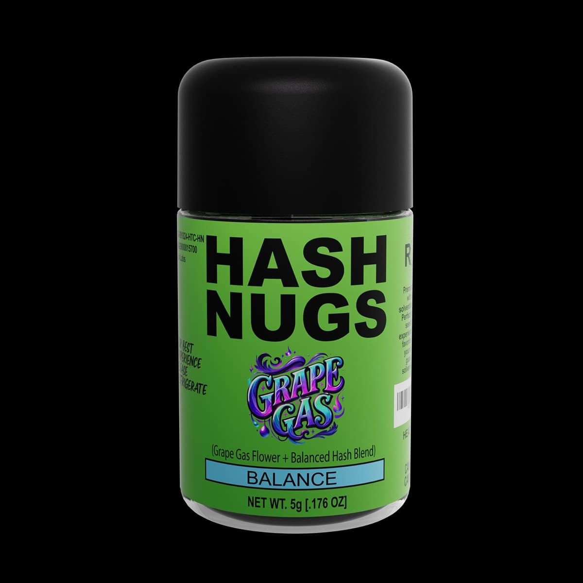 Hash Nugs, solventless infused flower by Rosin Tech Labs, California packaging