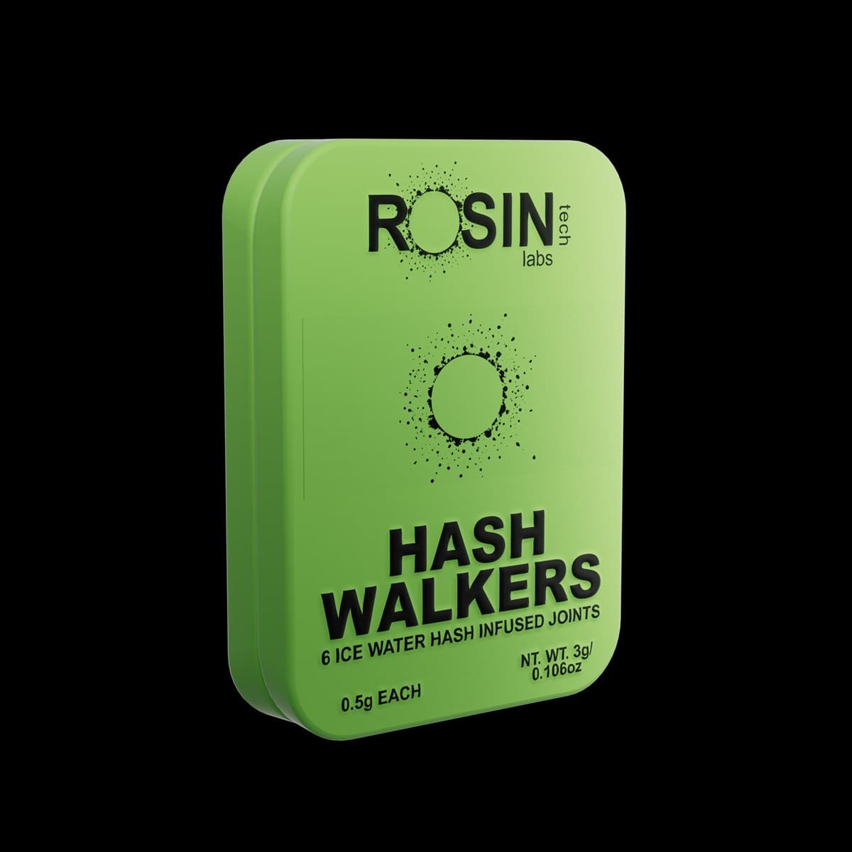 Hash Walkers, solventless infused joint pack by Rosin Tech Labs, California packaging