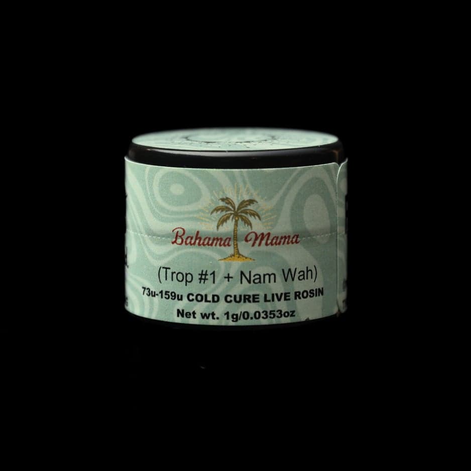 Bahama Mama, a hybrid Green Label Rosin by Rosin Tech Labs, California packaging