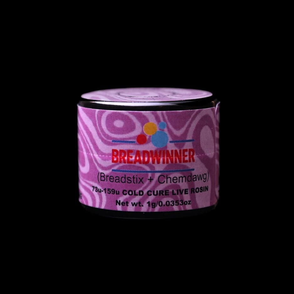 Breadwinner, Green Label Rosin by Rosin Tech Labs, California packaging