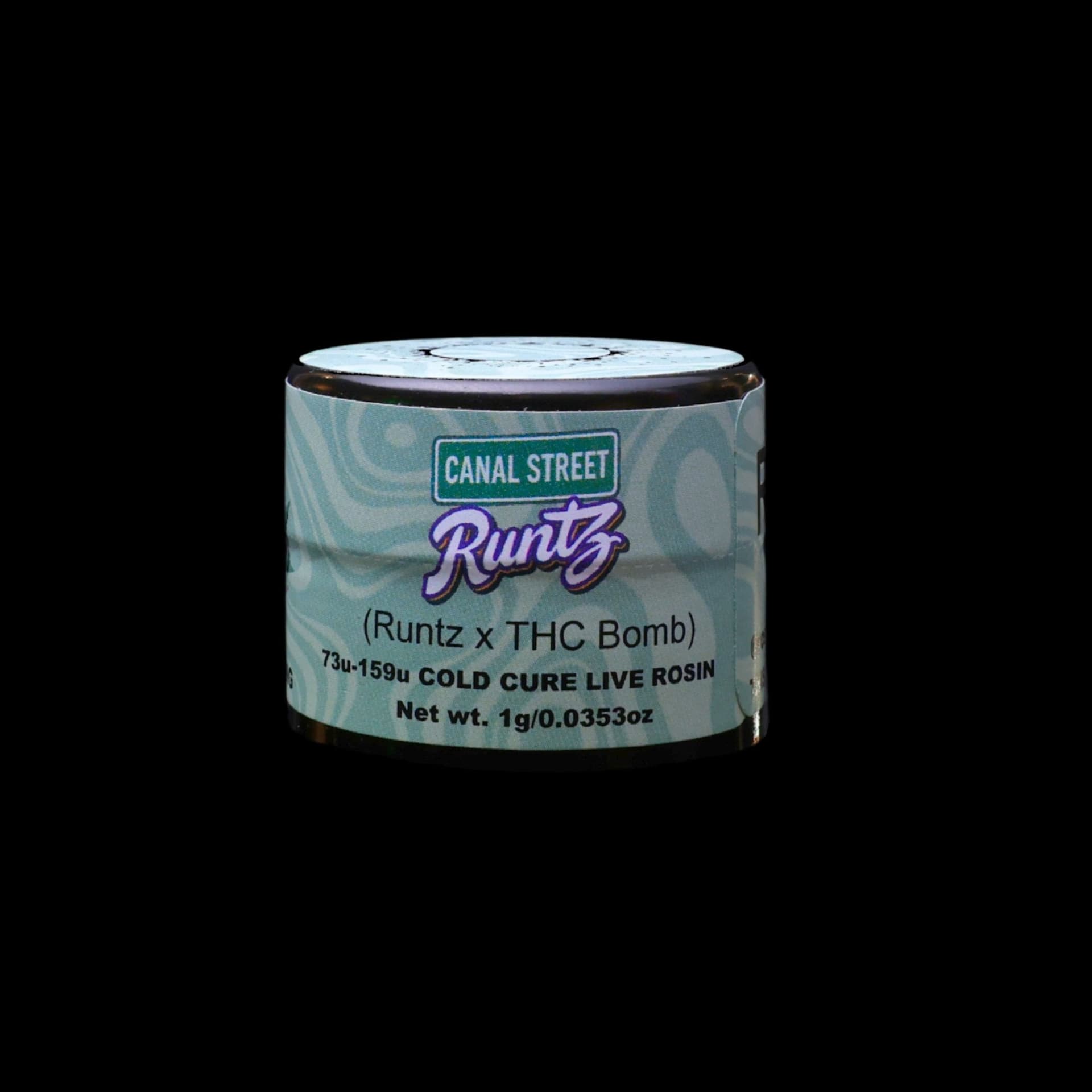 Canal St. Runtz, Green Label Rosin by Rosin Tech Labs, California packaging