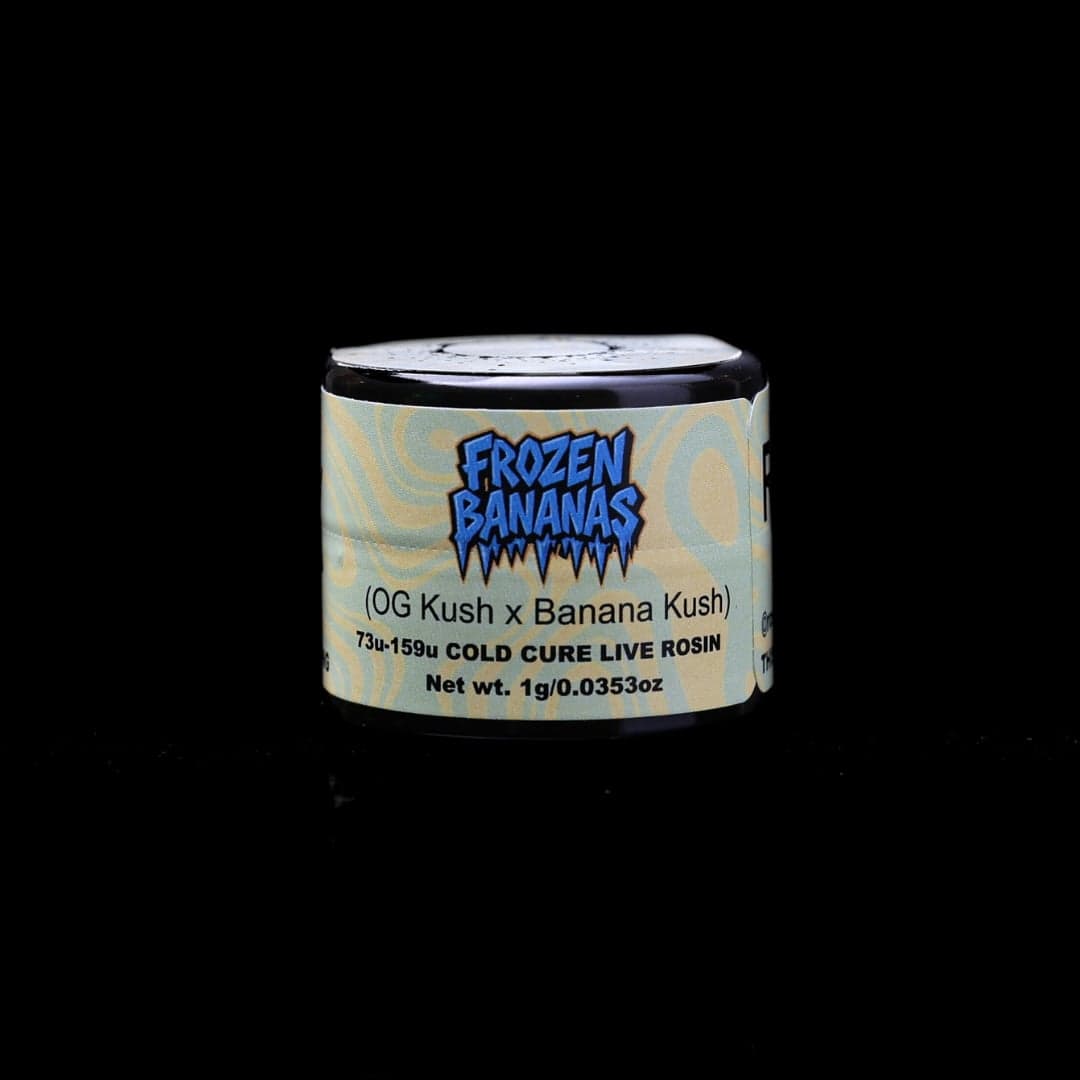 Frozen Bananas, Green Label Rosin by Rosin Tech Labs, California packaging