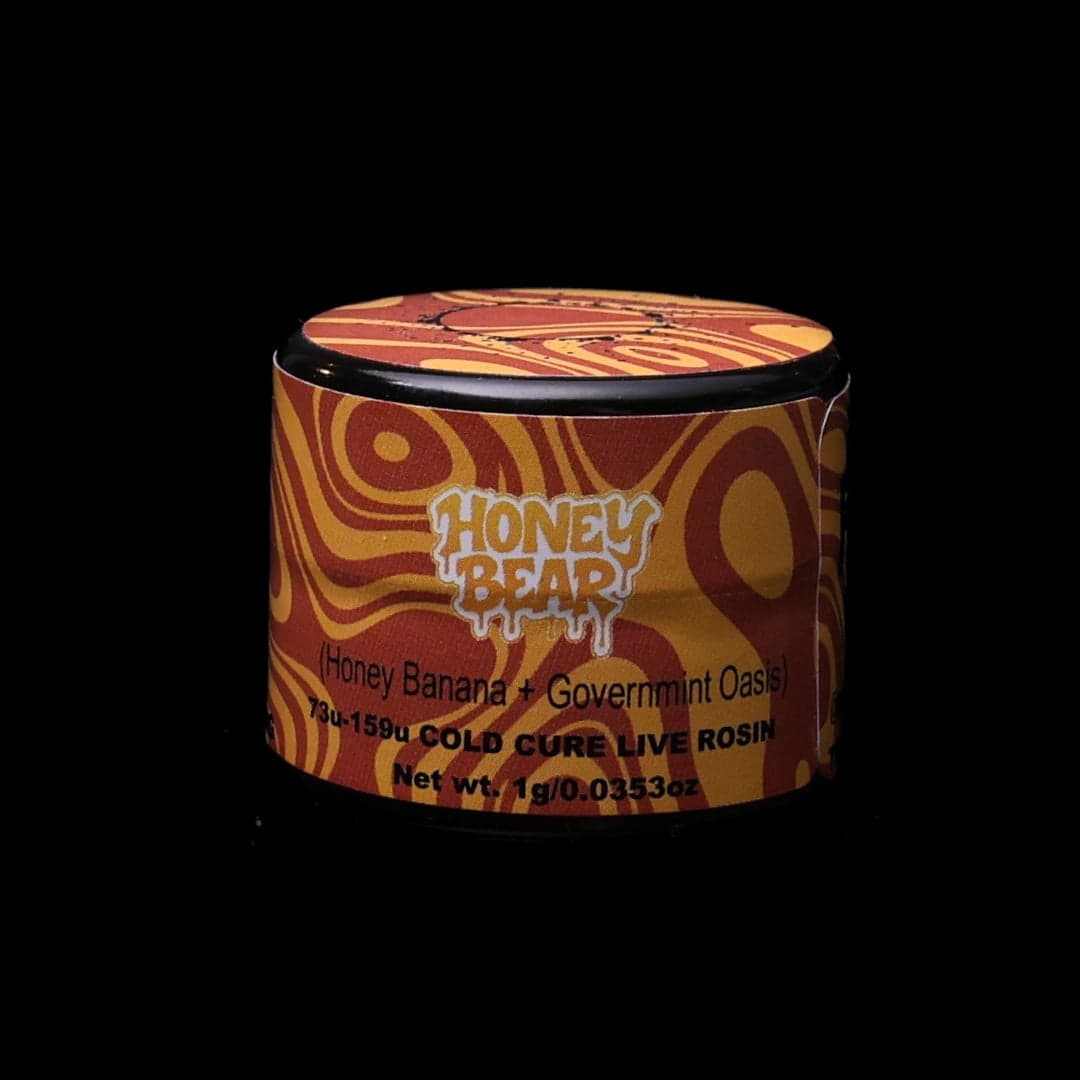 Honey Bear, Green Label Rosin by Rosin Tech Labs, California packaging