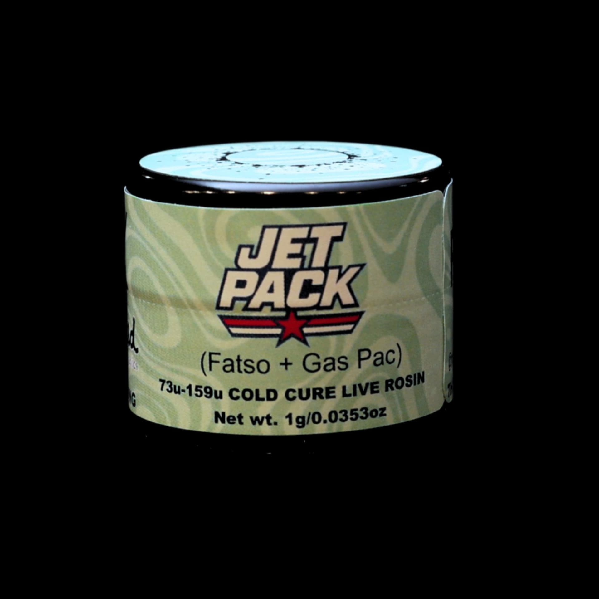 Jet Pack, Green Label Rosin by Rosin Tech Labs, California packaging