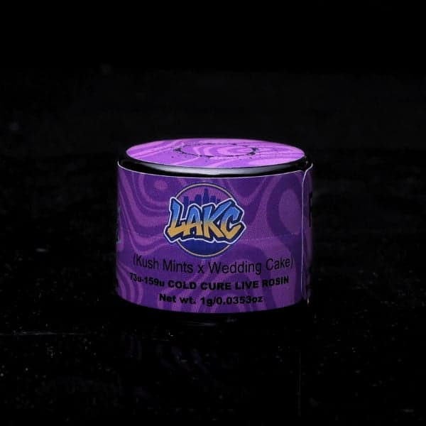 LAKC, Green Label Rosin by Rosin Tech Labs, California packaging