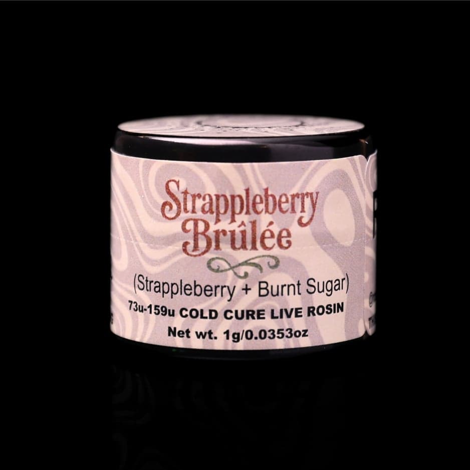 Strappleberry Brulee, Green Label Rosin by Rosin Tech Labs, California packaging