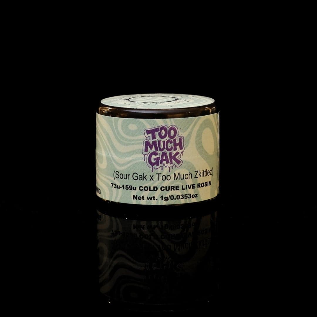 Too Much Gak, Green Label Rosin by Rosin Tech Labs, California packaging