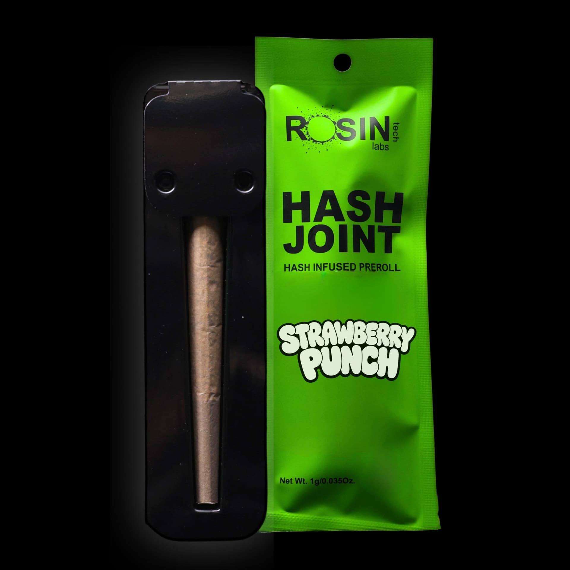 Strawberry Punch, a hybrid Hash Joint by Rosin Tech Labs, New Jersey packaging