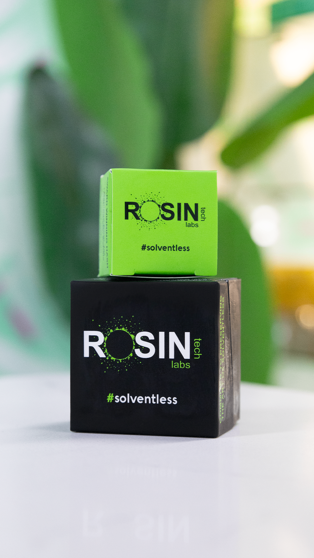 Rosin Tech Labs green and black label boxes